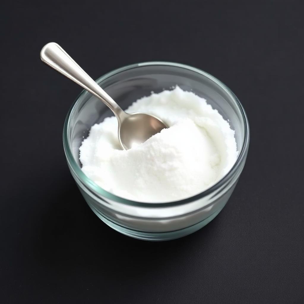 بيكربونات الصوديوم في وعاء زجاجي لمكافحة الصراصير