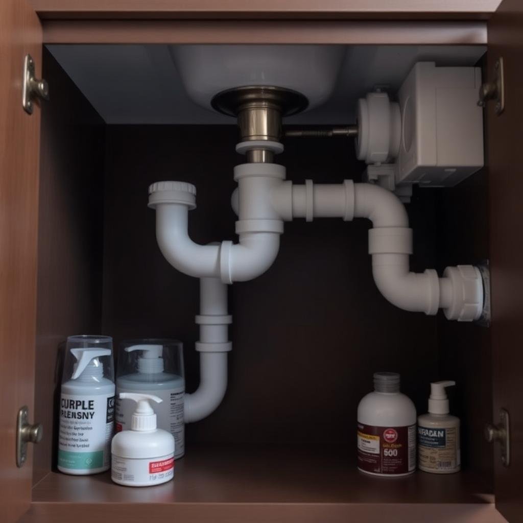 مواسير الصرف تحت حوض الحمام حيث تختبئ الصراصير