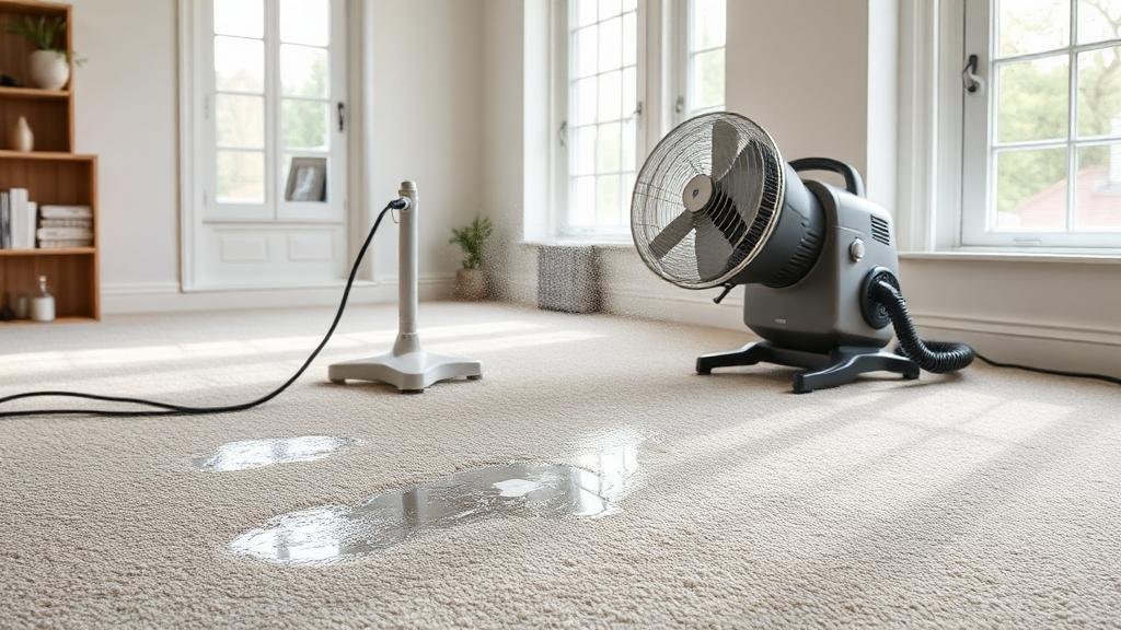 تجفيف السجاد بعد الغسيل