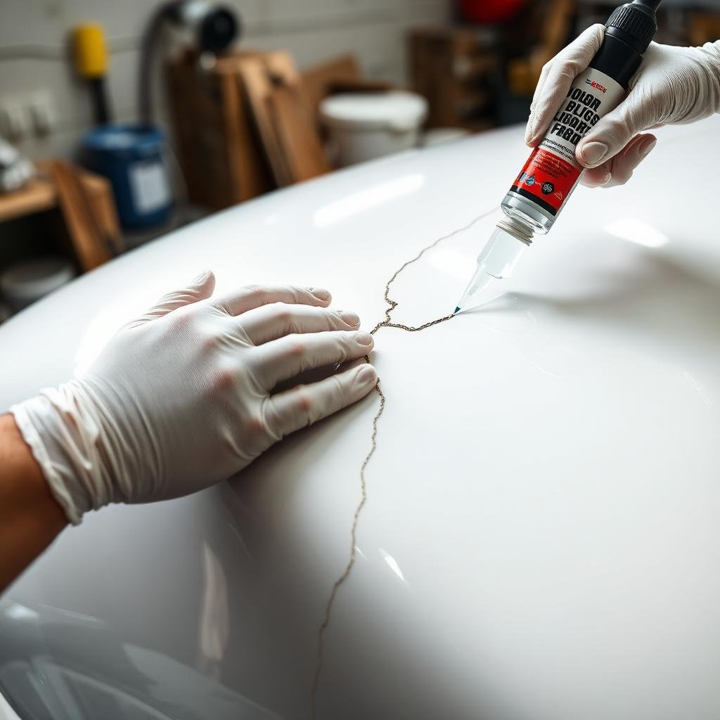 عملية لحام خزان فيبر جلاس بالراتنج والألياف الزجاجية