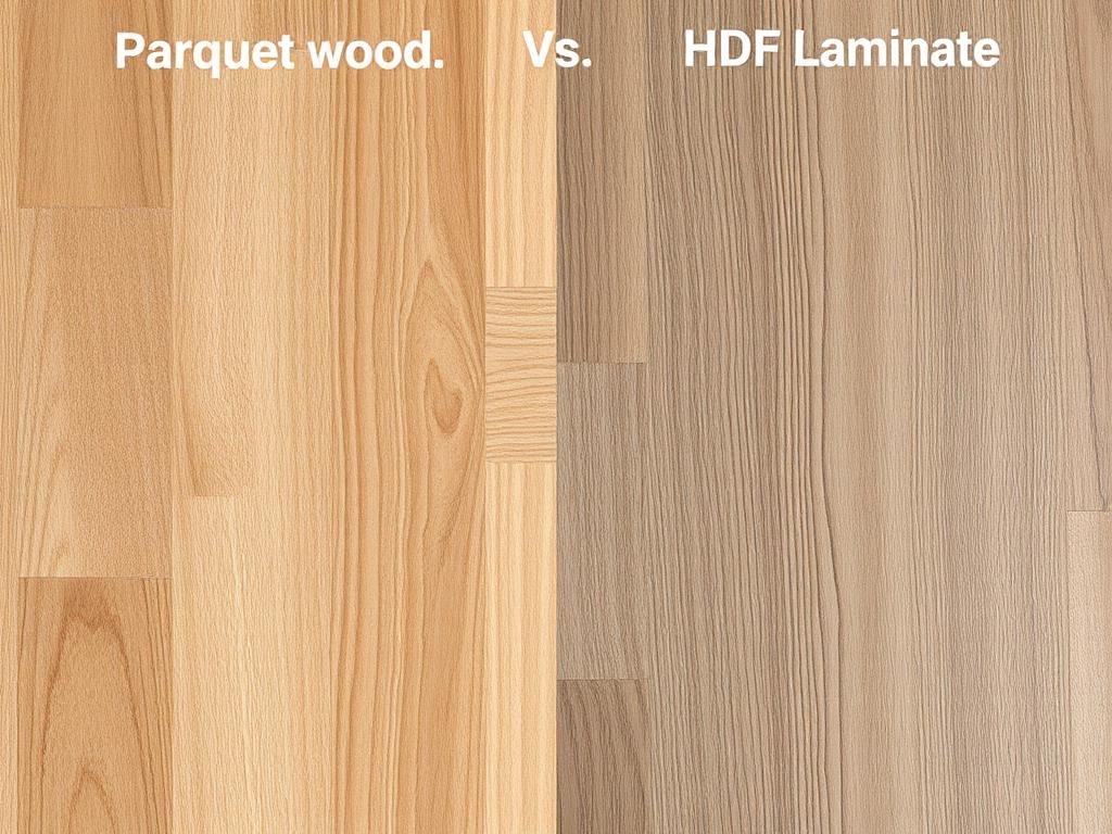 مقارنة عينات الباركيه وHDF جنباً إلى جنب