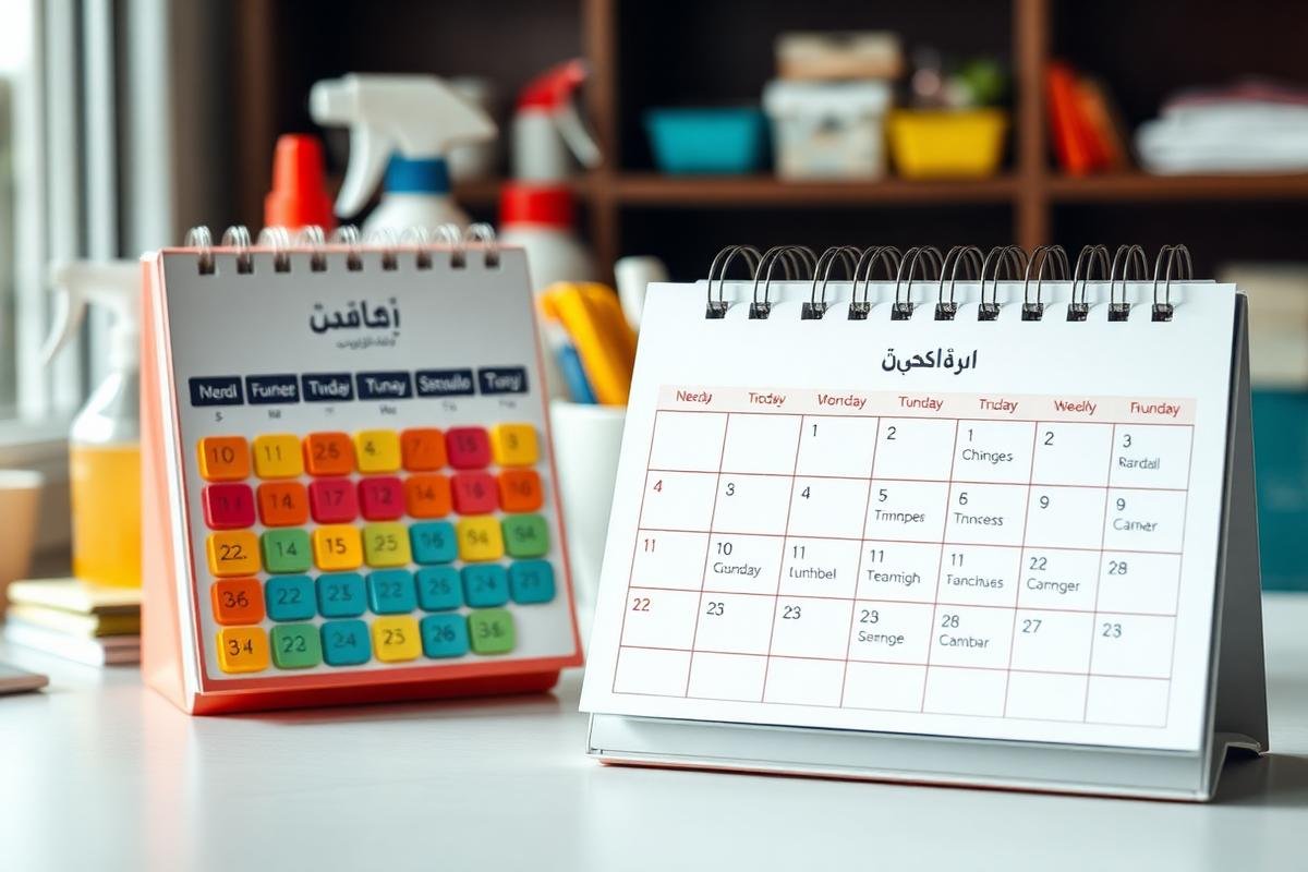 جدول تنظيف منظم لشهر رمضان