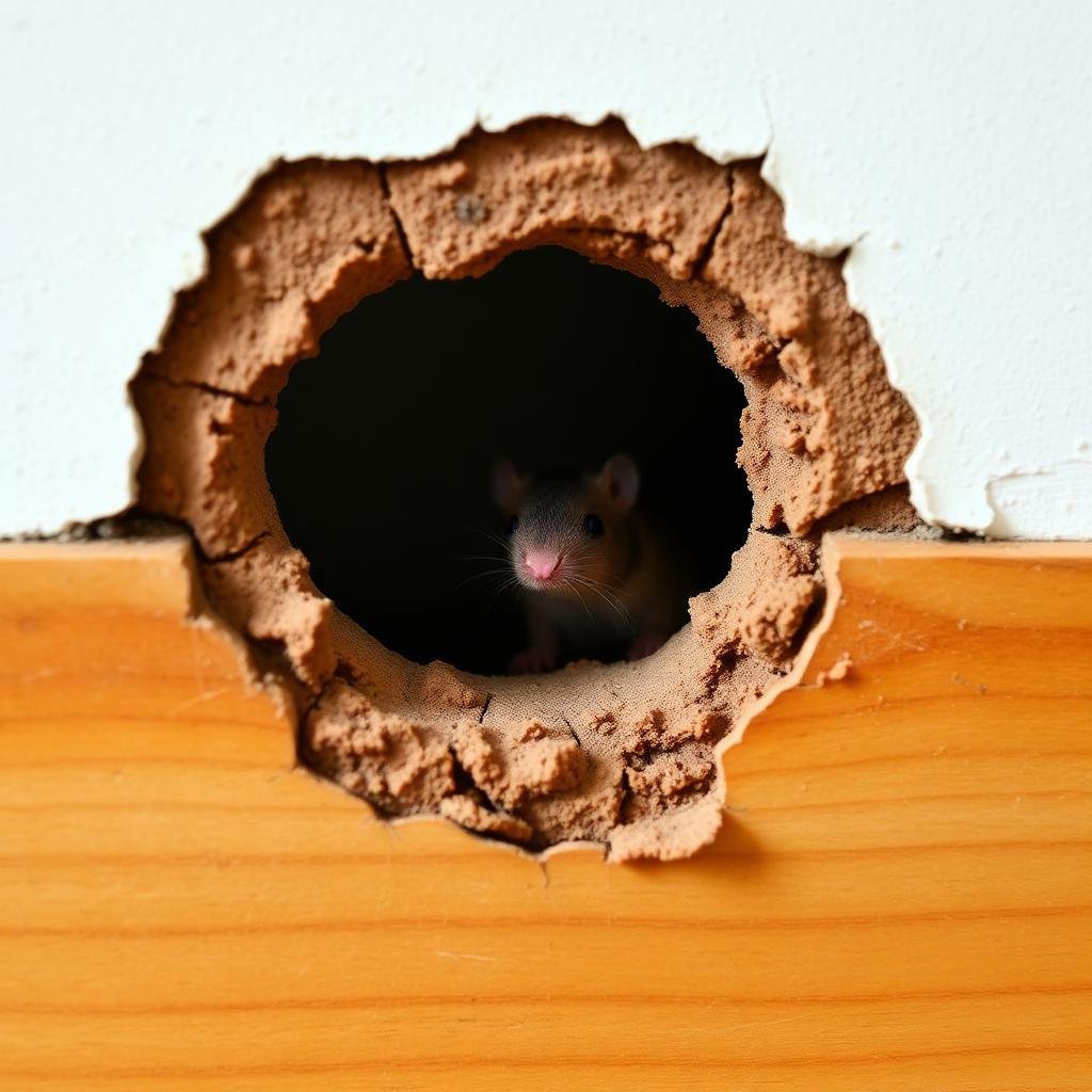 ثقوب دخول الفئران في الجدران