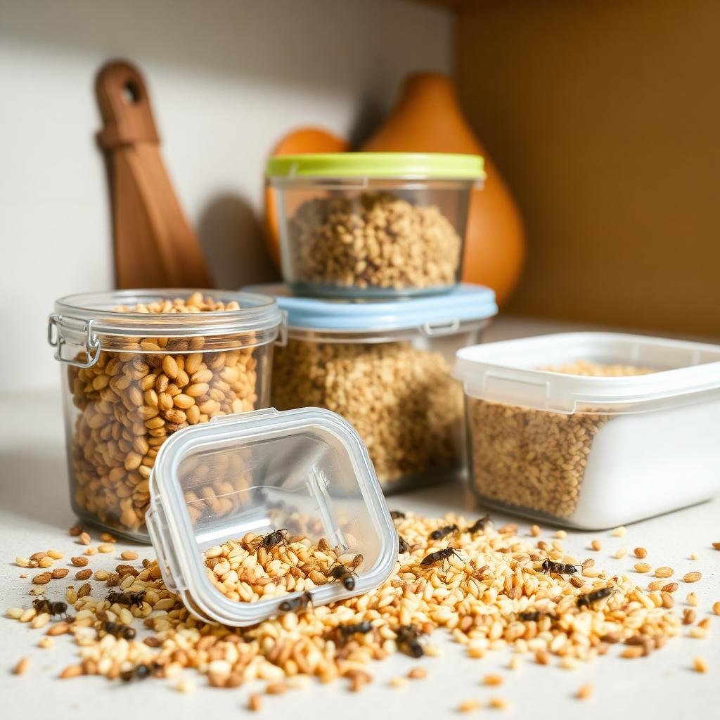 مصادر طعام مكشوفة تجذب الفئران في المطبخ