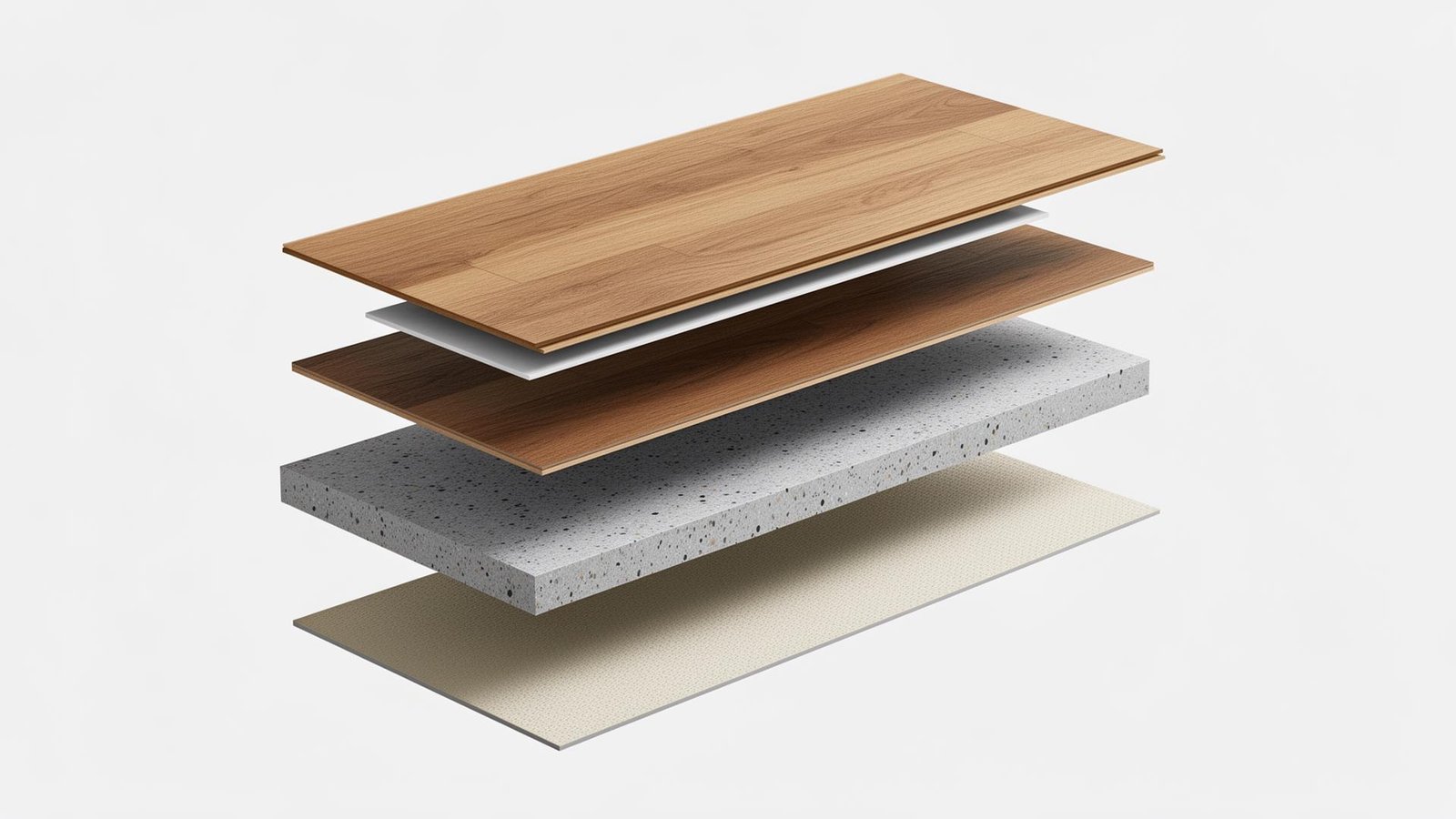 طبقات أرضيات SPC الحجرية البلاستيكية