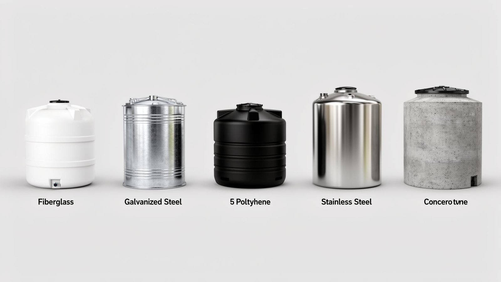 مقارنة بين أنواع خزانات المياه المختلفة