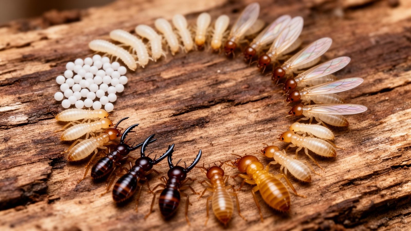 دورة حياة النمل الأبيض: من البيضة إلى المستعمرة الكاملة