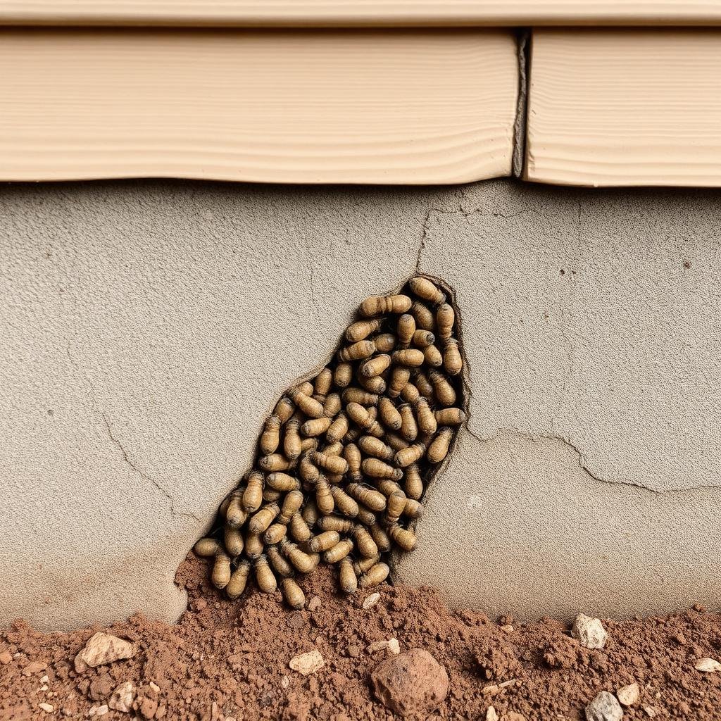 أنابيب الطين على الجدار