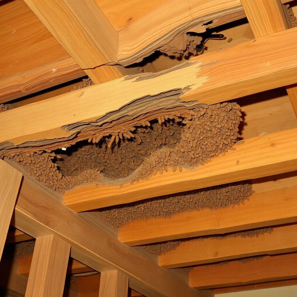 أضرار هيكلية خطيرة من النمل الأبيض