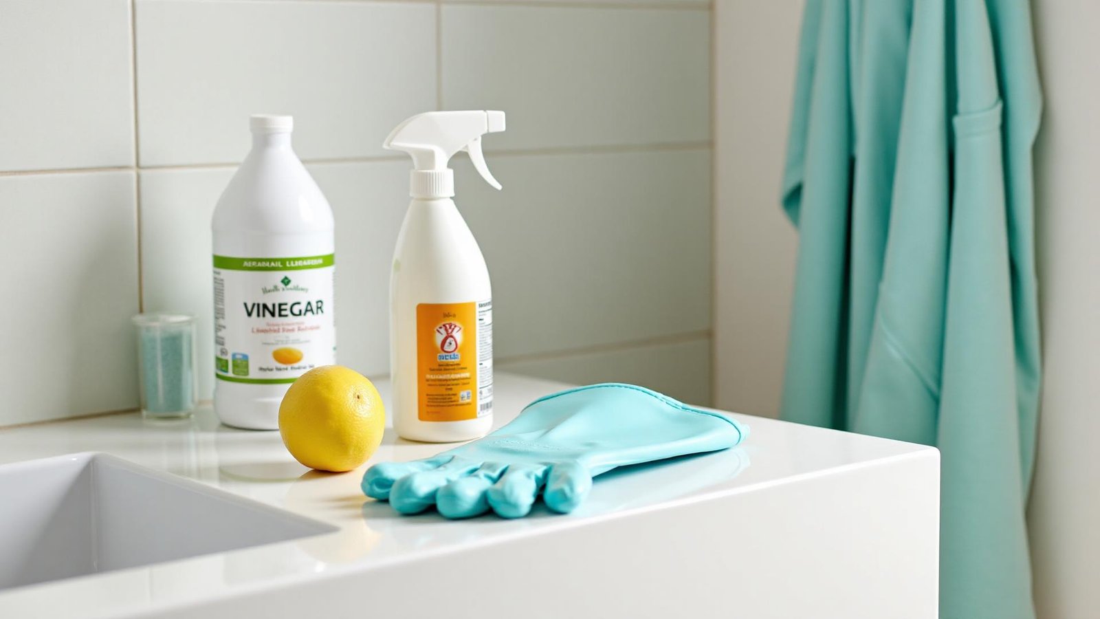 مواد طبيعية لتنظيف المرحاض من الكلس تشمل الخل والليمون