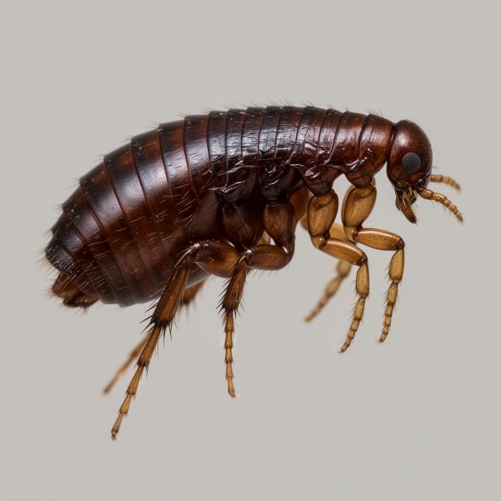 صورة مكبرة للبرغوث