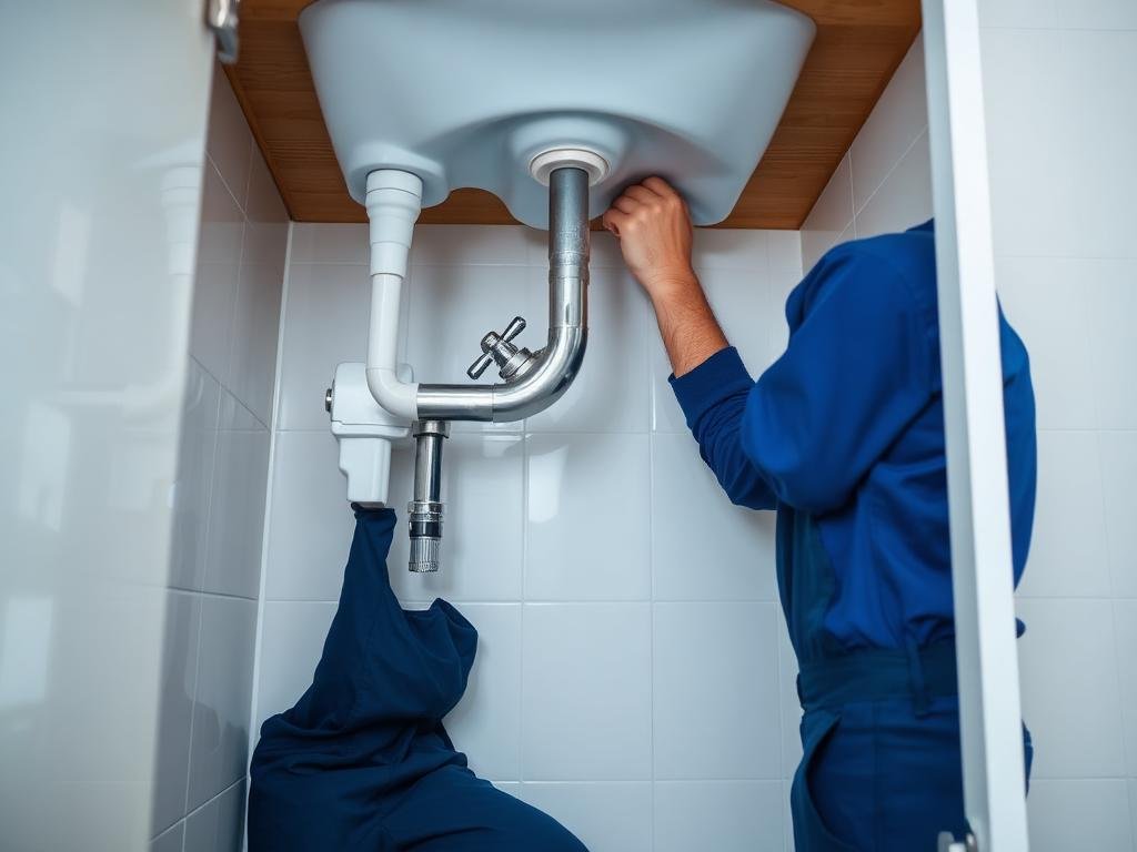 سباك يصلح صرف الحمام في جدة