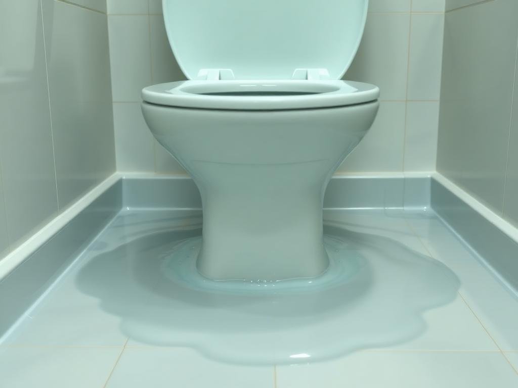 طفح مياه المرحاض بسبب انسداد المجاري