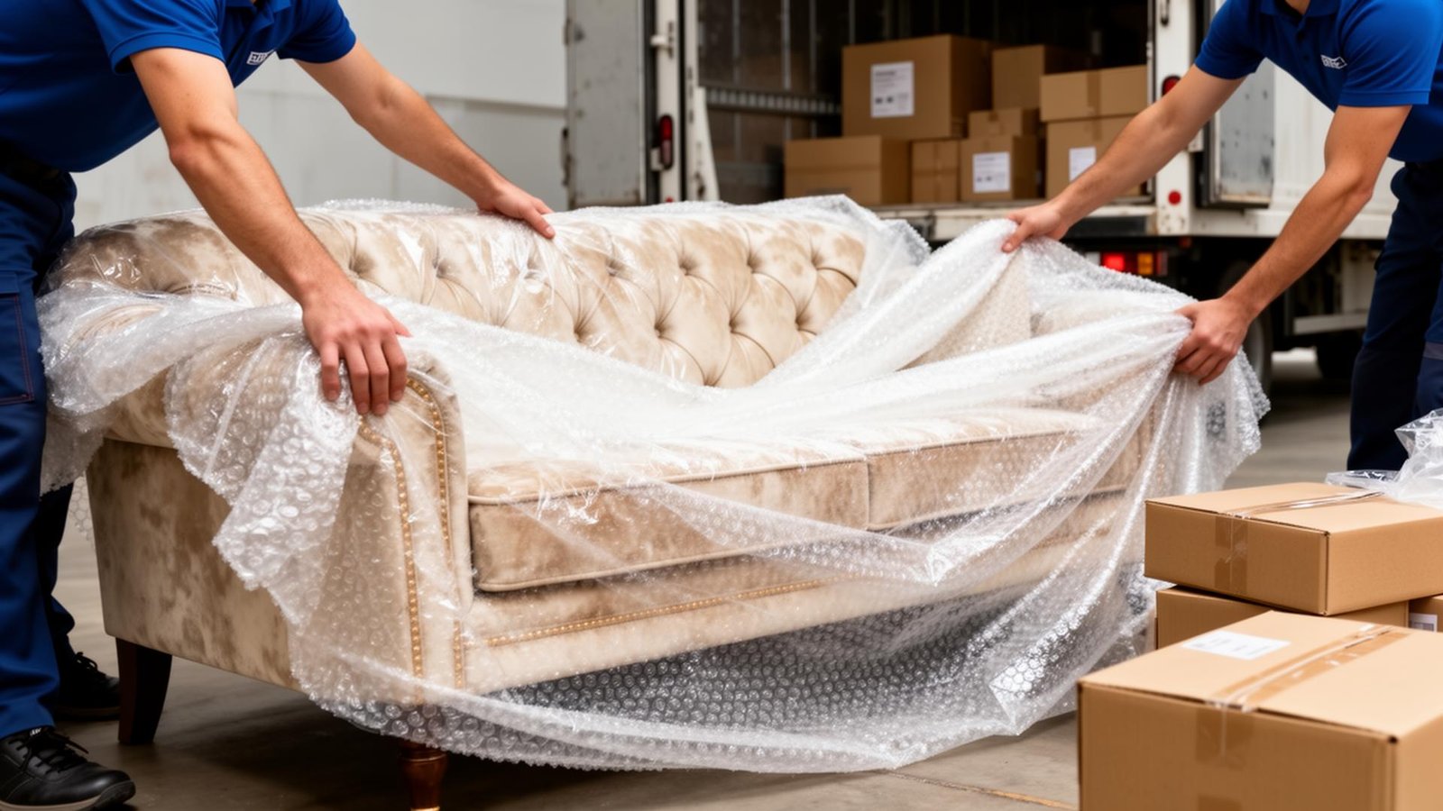 تغليف احترافي للأثاث أثناء النقل