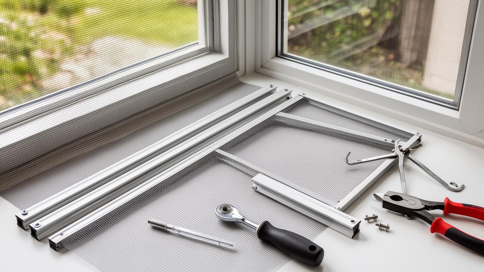 شبكات حماية النوافذ من الوزغ والحشرات