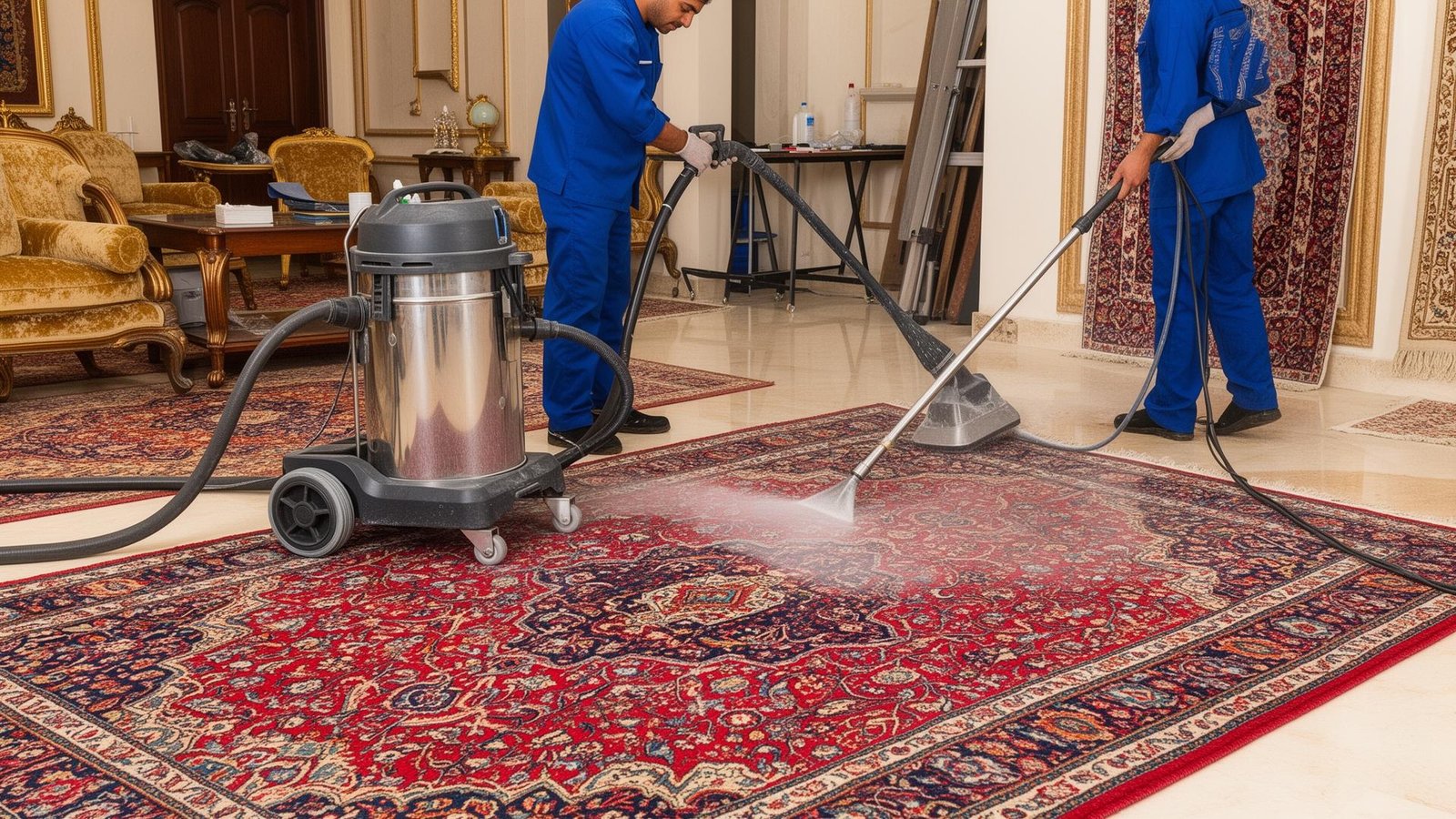 غسيل سجاد احترافي في جدة مع معدات تنظيف متطورة