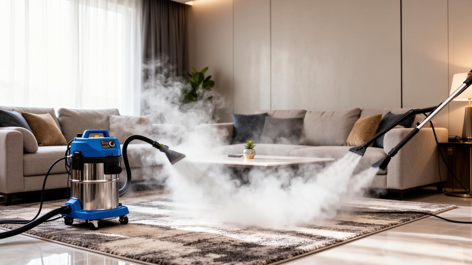 خدمة التنظيف بالبخار في جدة مع جهاز بخار احترافي