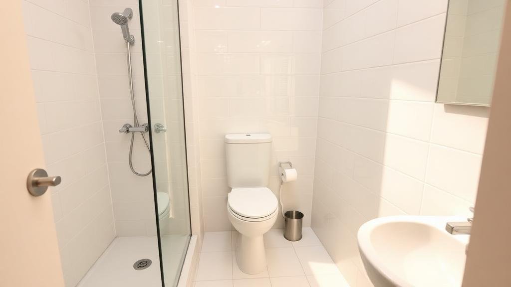 حمام نظيف ولامع بعد خدمة التنظيف الاحترافي في فيلا بجدة