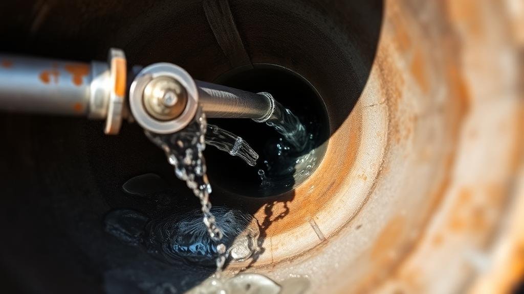 مجرى صرف نظيف يتدفق فيه الماء بسلاسة بعد خدمة التسليك في جدة