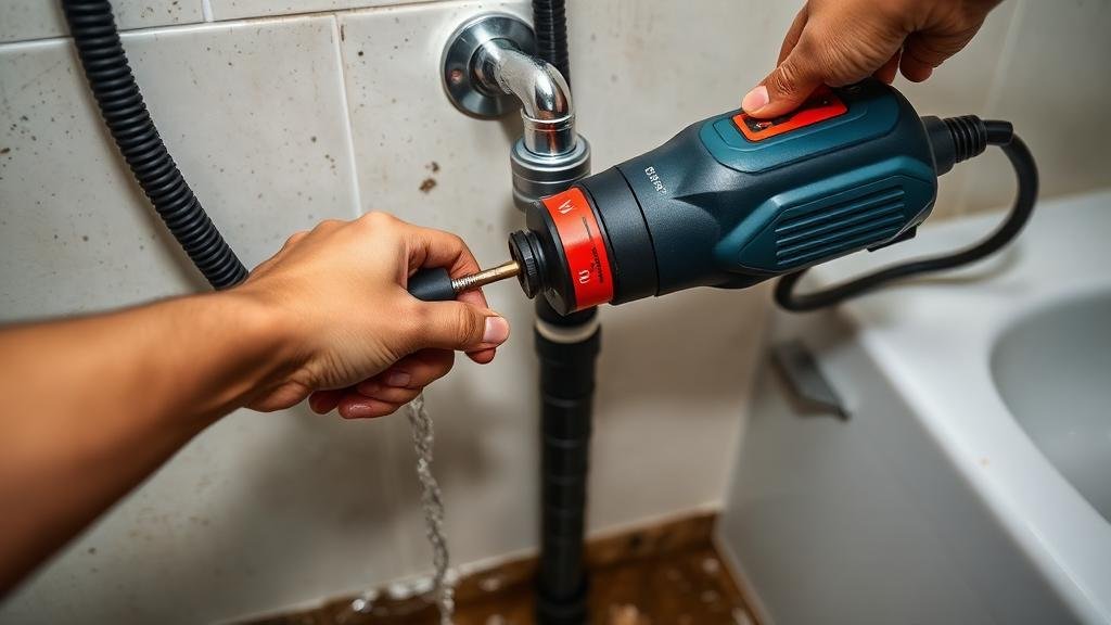 ماكينة تسليك المجاري الكهربائية المستخدمة في منازل جدة