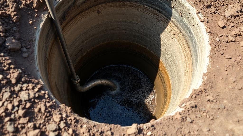 عملية تنظيف بيارة خرسانية بالشفط في جدة