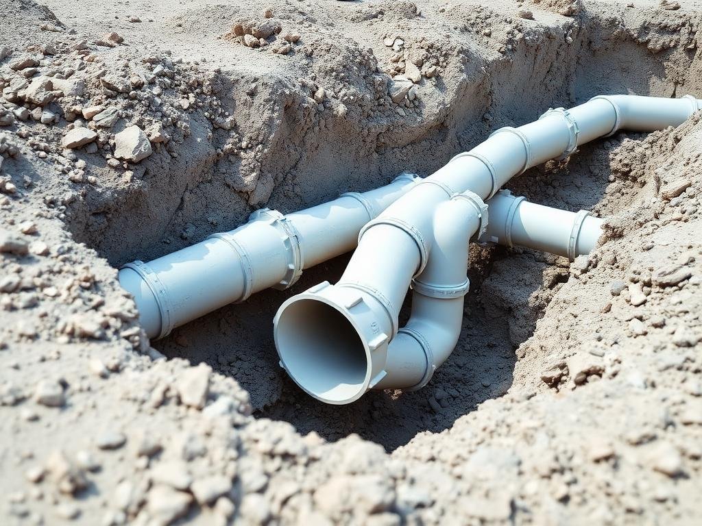 إصلاح مواسير الصرف بجدة - تركيب أنابيب PVC جديدة في حفرة الصيانة