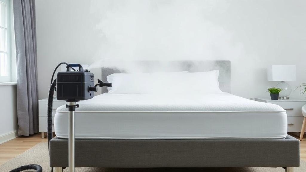 تنظيف وتعقيم المراتب بالبخار للقضاء على عث الغبار والبكتيريا في جدة