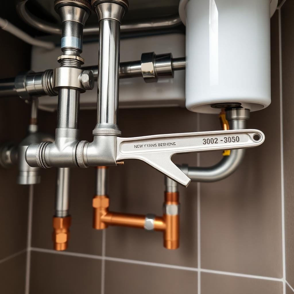 فني سباكة يعمل على إصلاح مواسير في منزل بجدة