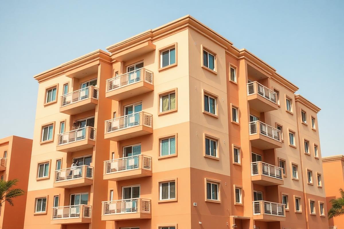 دهان واجهة عمارة سكنية