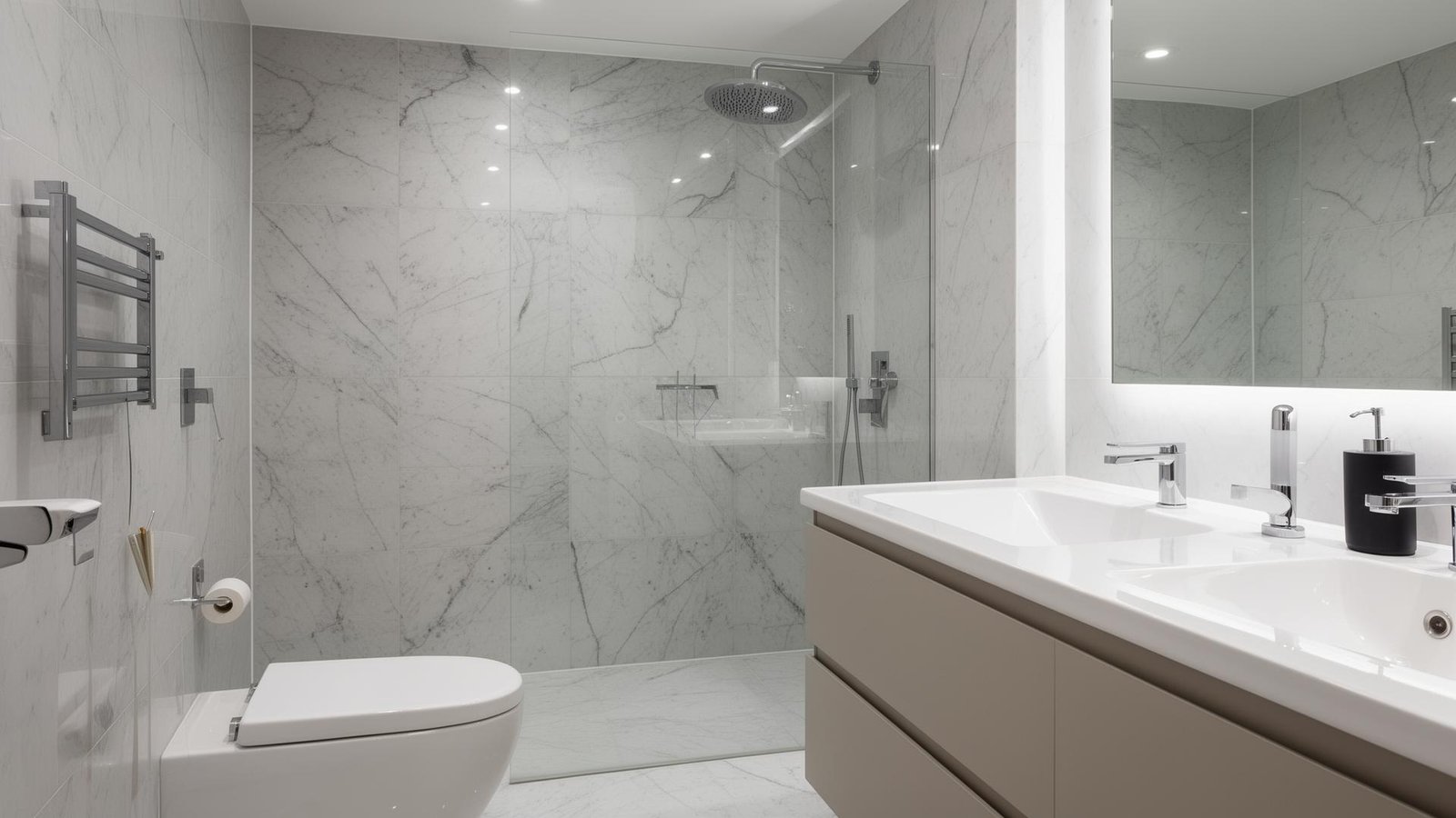 حمام حديث بأدوات صحية عالية الجودة