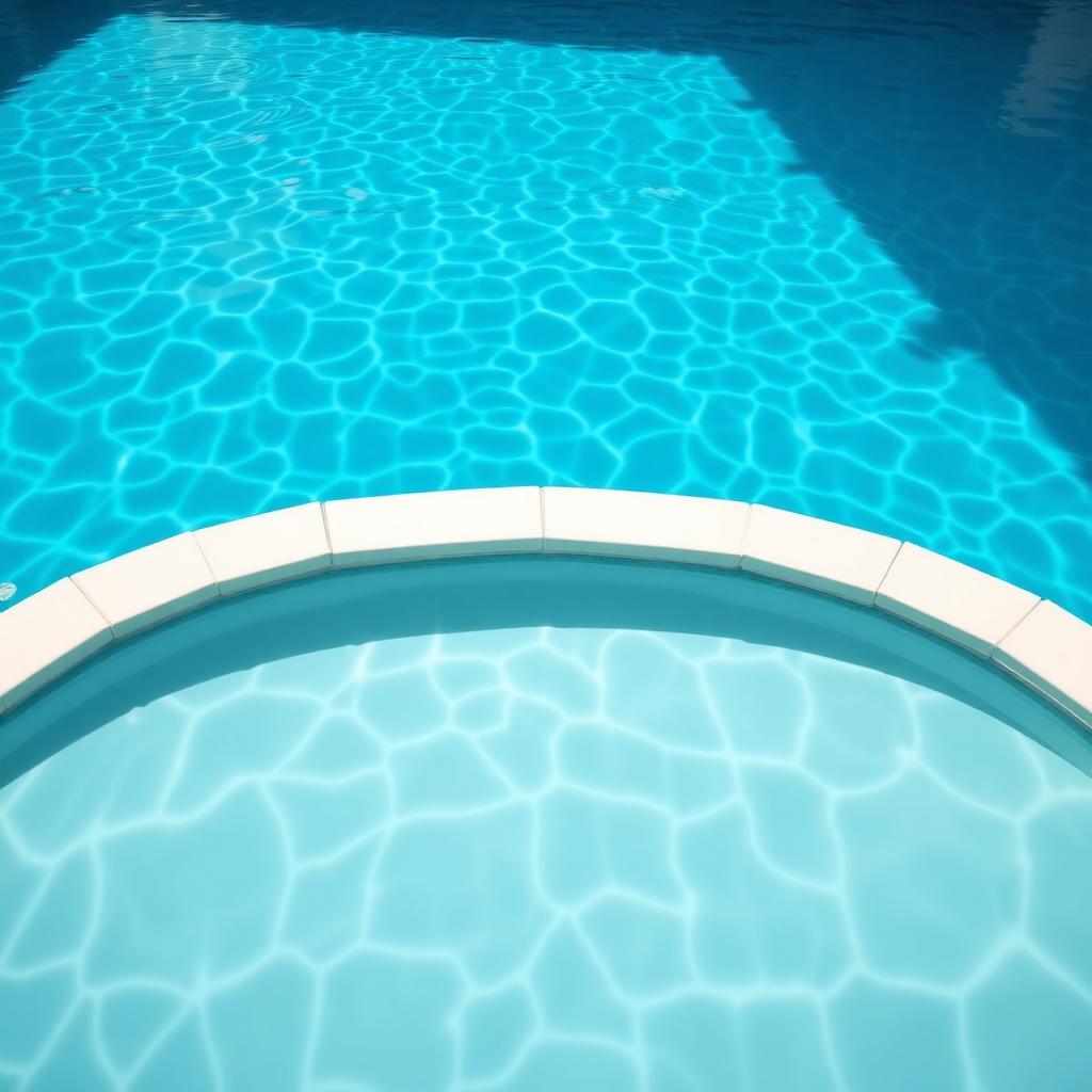 مسبح نظيف بمياه صافية بعد الصيانة الاحترافية