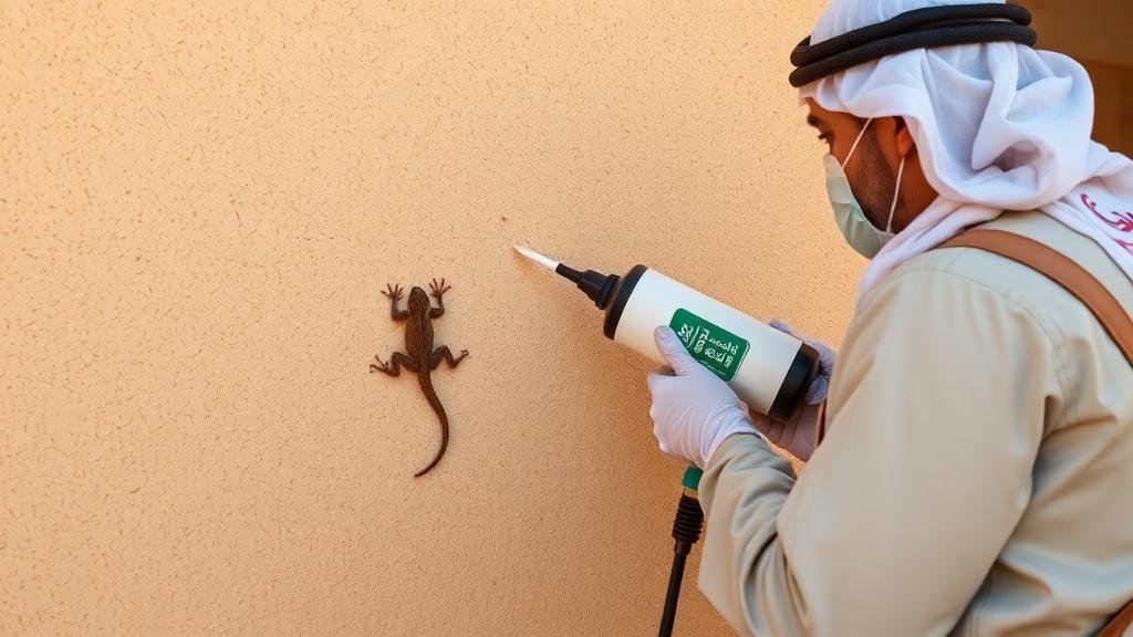 سد الشقوق لطرد الوزغ في الرياض - معالجة منافذ دخول الأبراص