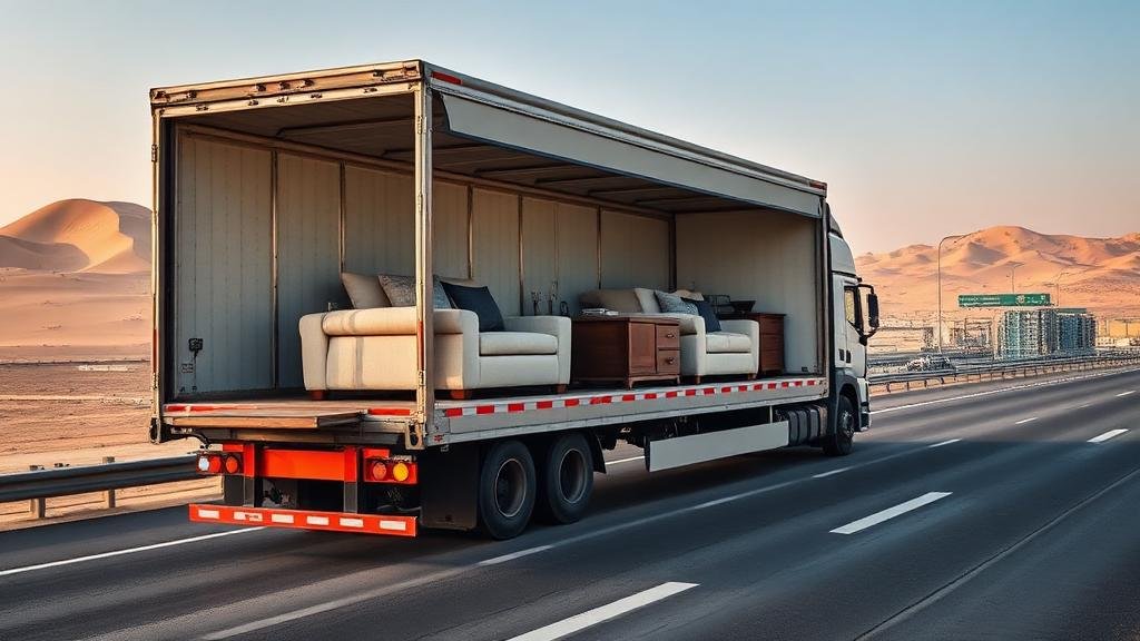 شاحنة نقل عفش بين المدن في الرياض - نقل آمن على الطرق السريعة