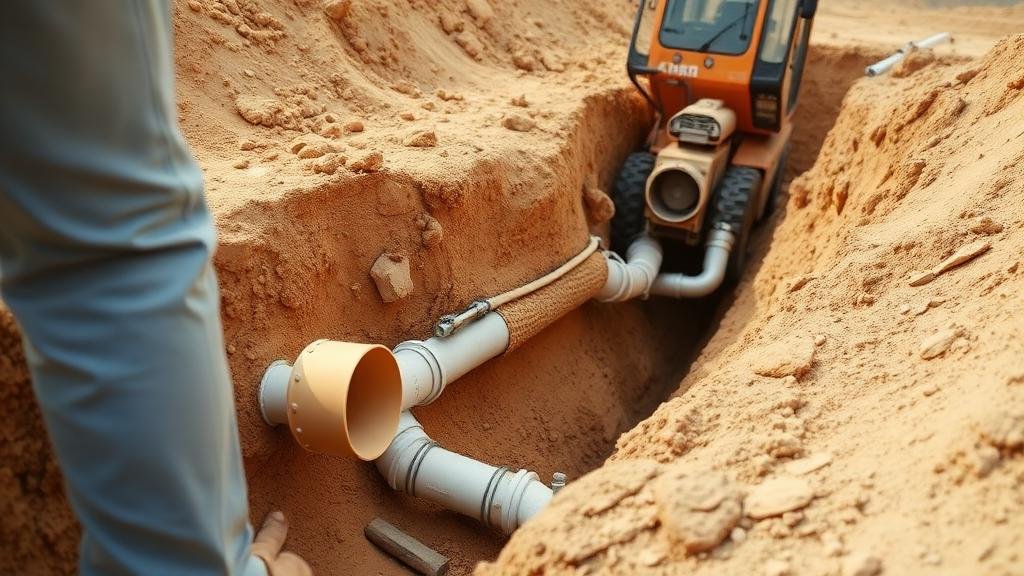 تركيب أنابيب الصرف الصحي في الرياض - أعمال الحفر والتمديد