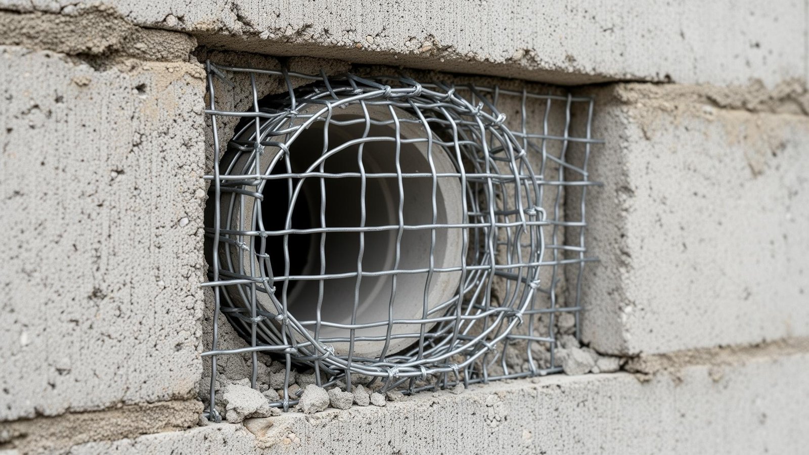 تركيب شبك معدني لسد منافذ دخول الفئران