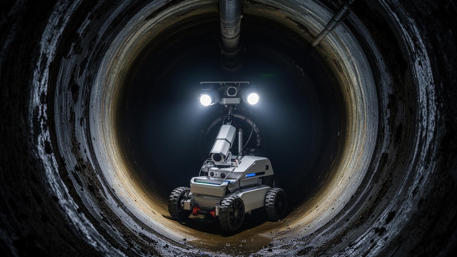 روبوت كاميرا فحص أنابيب الصرف الصحي بتقنية CCTV