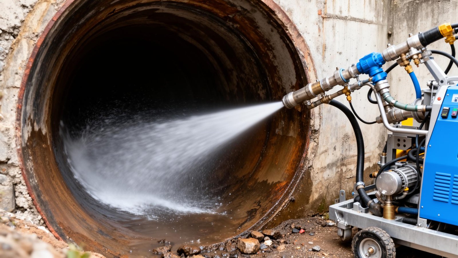 معدات تنظيف الأنابيب بالضغط العالي