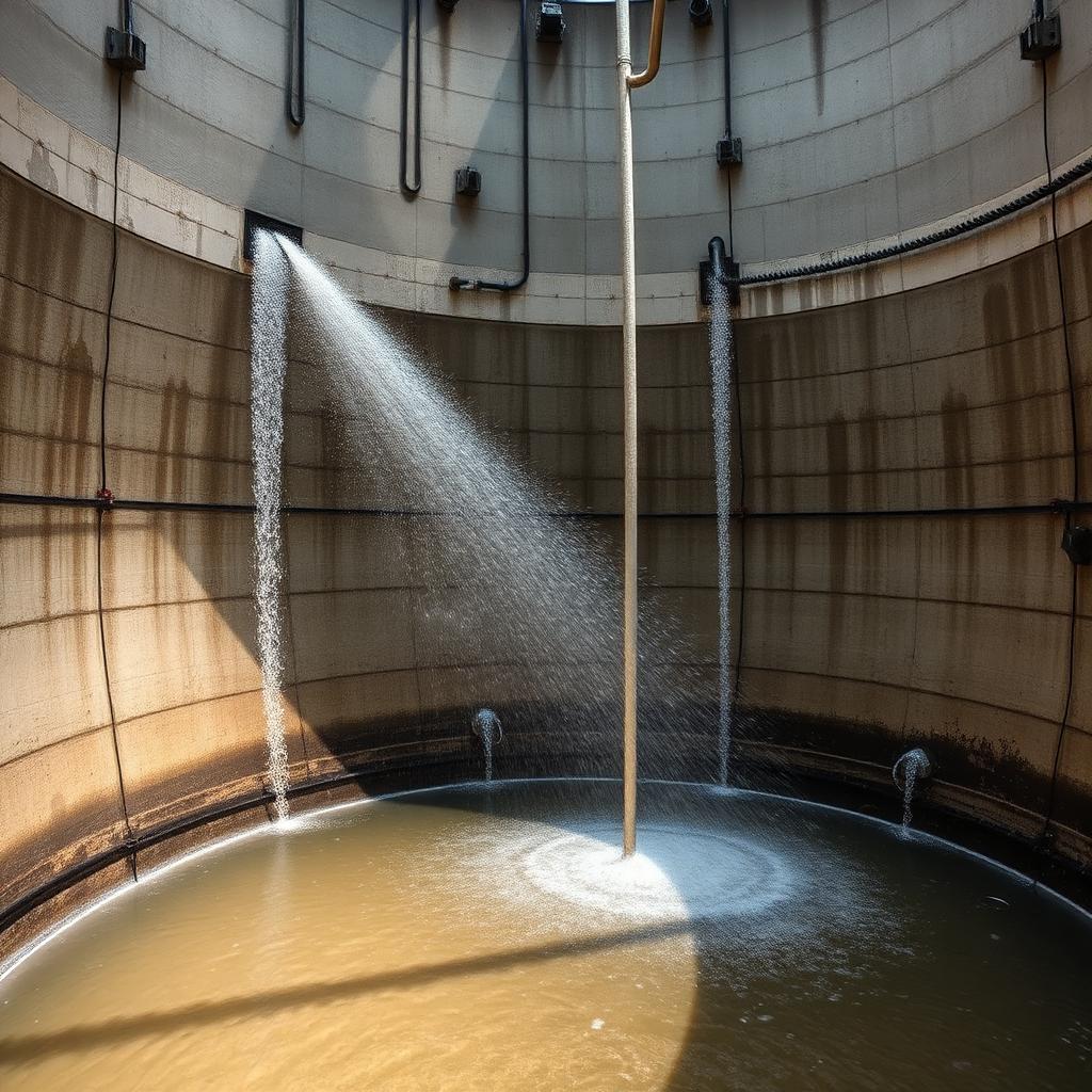 عملية غسيل خزان المياه بالضغط العالي