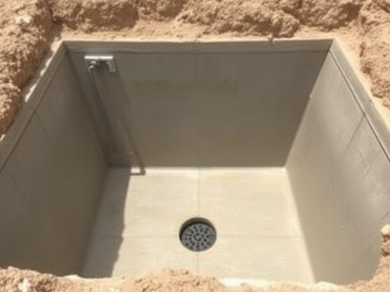 بيارة صرف صحي بعد الإصلاح - نظيفة ومعزولة